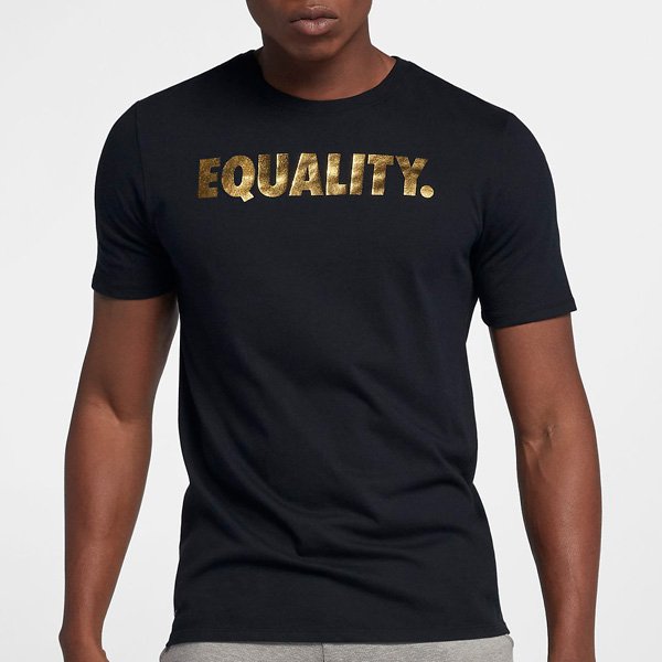 nike equality shirt gold