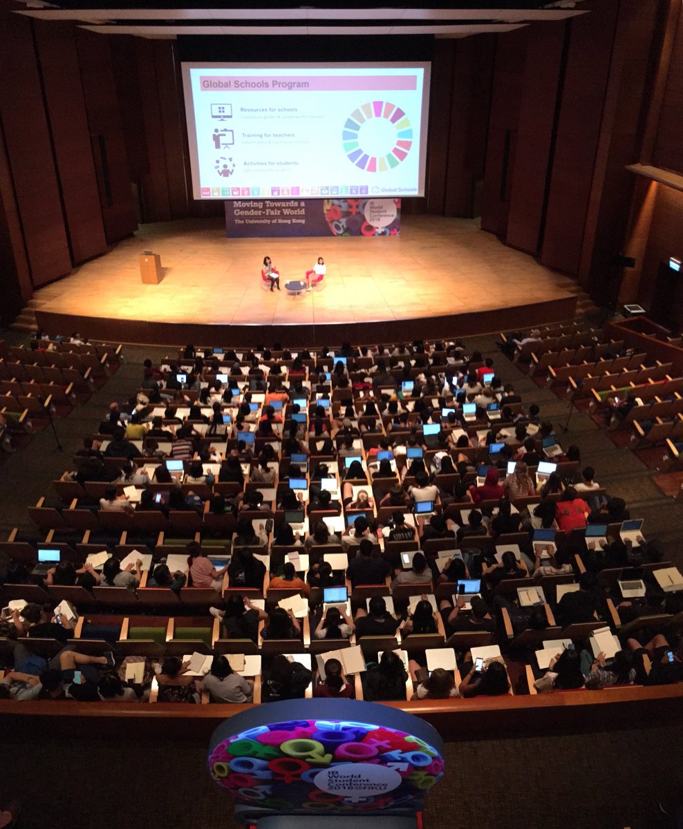 Nic_Arriaga's tweet photo. Day 2 #IBWSC2018 #HKUIBWSC Thanks to @IBDP graduate @genevadam & #IBWSC 2013 contributor @SuhaniJain Towards #genderequity #generationIB Lots of good questions raised by keynote session. https://t.co/23tOZQuzmA