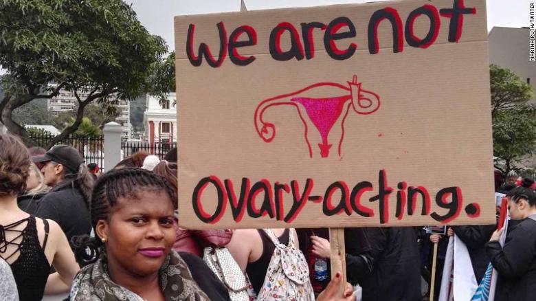 awdcglobal's tweet photo. #Women in #SouthAfrica protest increasing levels of gender-based violence. @AfricaCheck reports that while global #femicide rates in 2015 were 2.4 per 100,000 women, South Africa’s rate was 9.6 per 100,000 women. #TotalShutDown #genderbasedviolence #womensrights 
@WomenProtestSA https://t.co/cUFq8yQ7nU