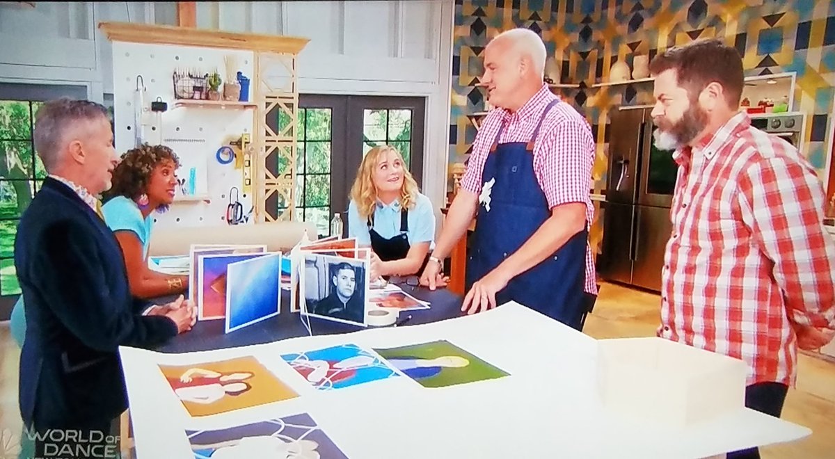 terry_tkw's tweet photo. Watching #MakingItNBC with Amy Poehler and Nick (be still my heart) Offerman. Can I just go on and adopt giant Jeff? What a sweetheart. https://t.co/inH3hssCbe