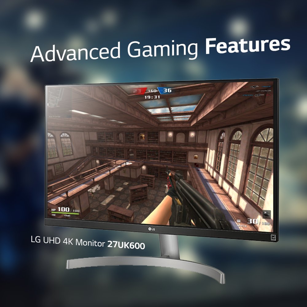 lgeindonesia's tweet image. Dengan fitur gaming seperti #AMDFreeSync #DynamicActionSync  #BlackStabilizer pada #LG4KMonitor #27UK600 memastikan Penggila gaming akan mendapatkan pengalaman gaming yang lebih lancar dan halus dengan detail warna game yang terlihat menakjubkan. bit.ly/2L9SezU