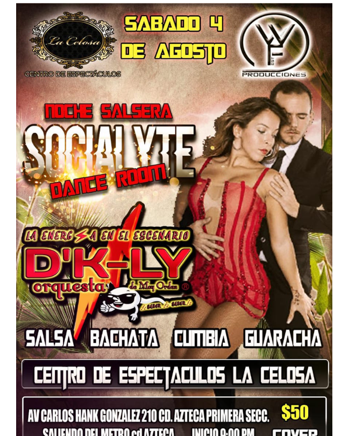 PROMOCIONESRAZ1's tweet photo. Ven y disfruta de la mejor noche de salsera este sabado 4 de agosto y disfruta todos los ritmos salsa, cumbia, guaracha y bachata. 
No te lo pierdas   
Reserva ya https://t.co/6lcpMjbkJa   https://t.co/I986HiAgjm     

No sabes llegar sigue esta liga https://t.co/woX6RaAZXA https://t.co/WIxSysiQ0H