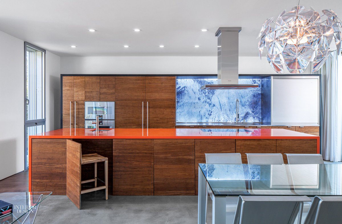 InteriorDesign's tweet photo. These kitchen islands anchor the most-used room in the home: https://t.co/yhNFY6yvxb https://t.co/G62aoU8Gle