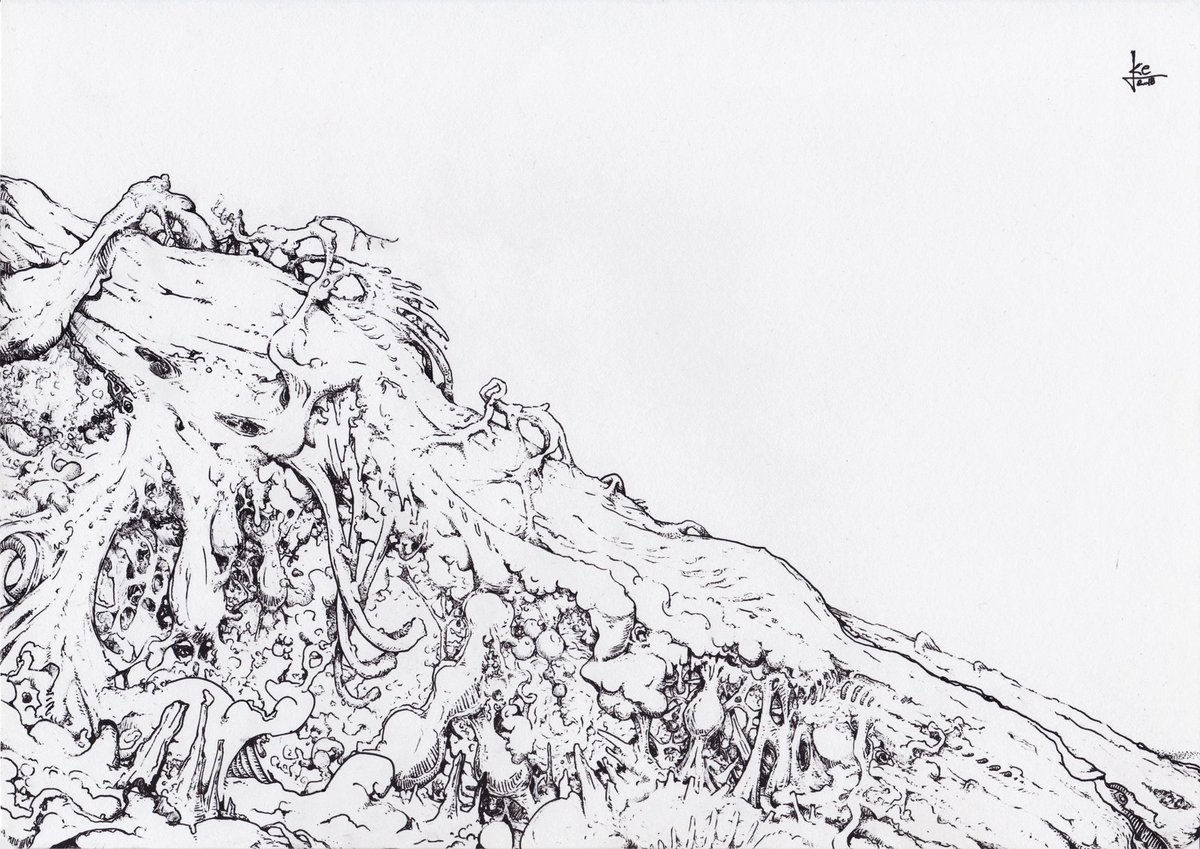 Elskovsmaskinen's tweet photo. #LuvMachine #FailFactoryStudios #Doodles #Pens #Illustration #TheJoyOfArt Some more liquid blobbyness of strange abstractness. https://t.co/RUnyXdfDwq