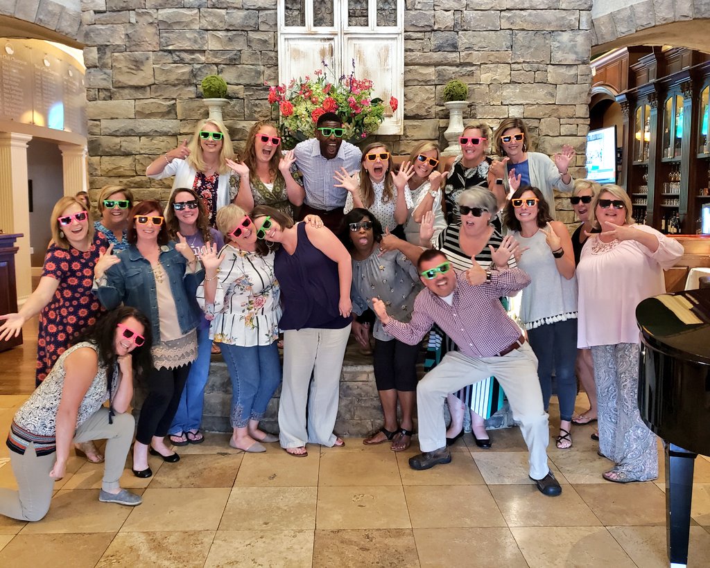 jamiespinks's tweet photo. So proud of this @mauldineagles team! Great work at our Leadership Retreat for this year. I love seeing the leader in all of you! Thanks @DanaPenick1 for your great @TheLeaderinMe coaching- Granny's shirt and all! #mauldineagles https://t.co/oSmeePzGZK