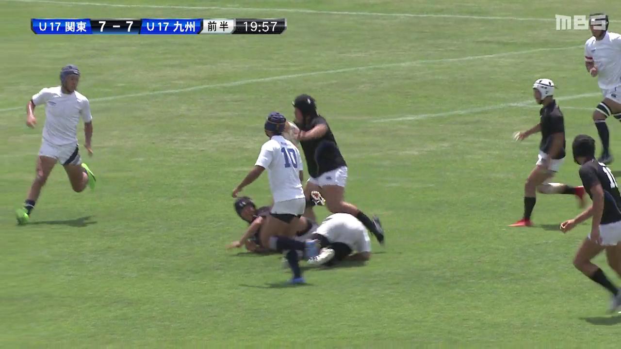 Mbs全国高校ラグビー コベルコカップ U17決勝リーグ第3試合 関東ブロック 九州ブロック 九州ブロック11高本 前半終了間際に勝ち越しのトライ コベルコカップ 高校ラグビー Mbs T Co 5tztfejwae Twitter