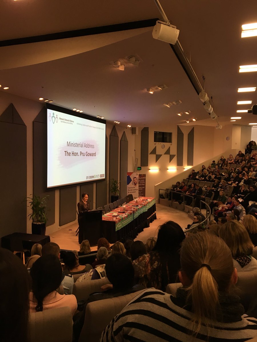 haziedaize's tweet photo. #WDVCAS18 great forum “Achieving Justice & Positive Change” so much great information and food for thought. Minister Pru Goward speaking about the Safety Action Meetings. Still need to do more in the #dfv #domesticviolence space . https://t.co/N8FpHF7AV3