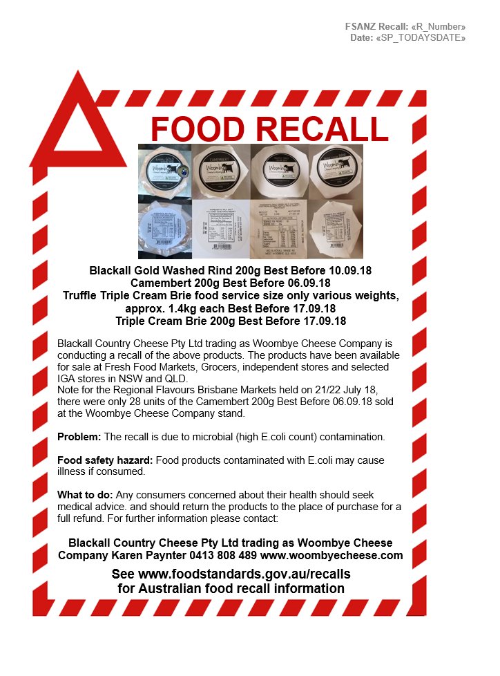 Updated Add on Recall notice.