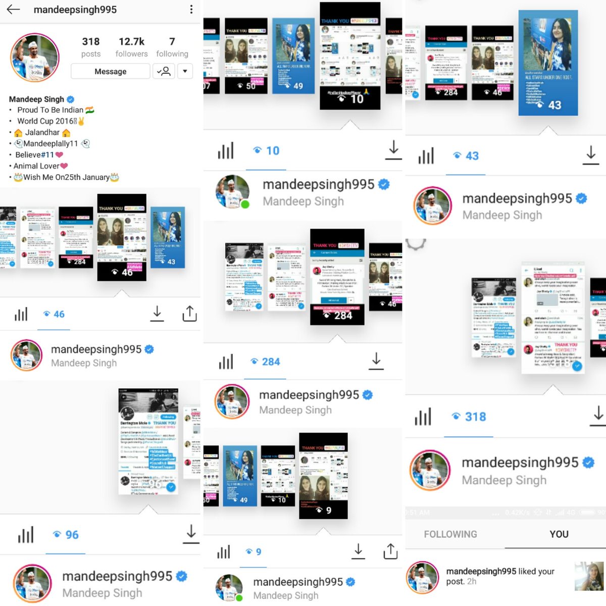 I am overwhelmed today by the love showered by Indian Hockey Players on my Instagram account @AuthorZeelShah.
instagram.com/AuthorZeelShah
#Igers #InstagramPosts #Liked #Viewed #Comments #Notifications #IndianHockeyPlayers #InstagramProfile #ZeelShah #Follow