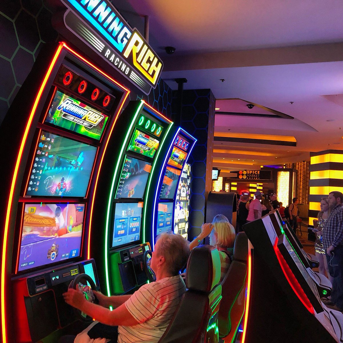 CompInteractive's tweet image. Running Rich Racing (VIDEO GAME + slot machine) is nonstop FUN for all ages over 21!!! 🎉 Test your battle kart racing skills &amp;amp; your luck ONLY at @phvegas, @thedlasvegas and @venetianvegas...did we mention you can WIN up to $2000!?! 🎰🚗🚙💨🏁🏆💵 #LasVegas #VegasBorn #DTLV
