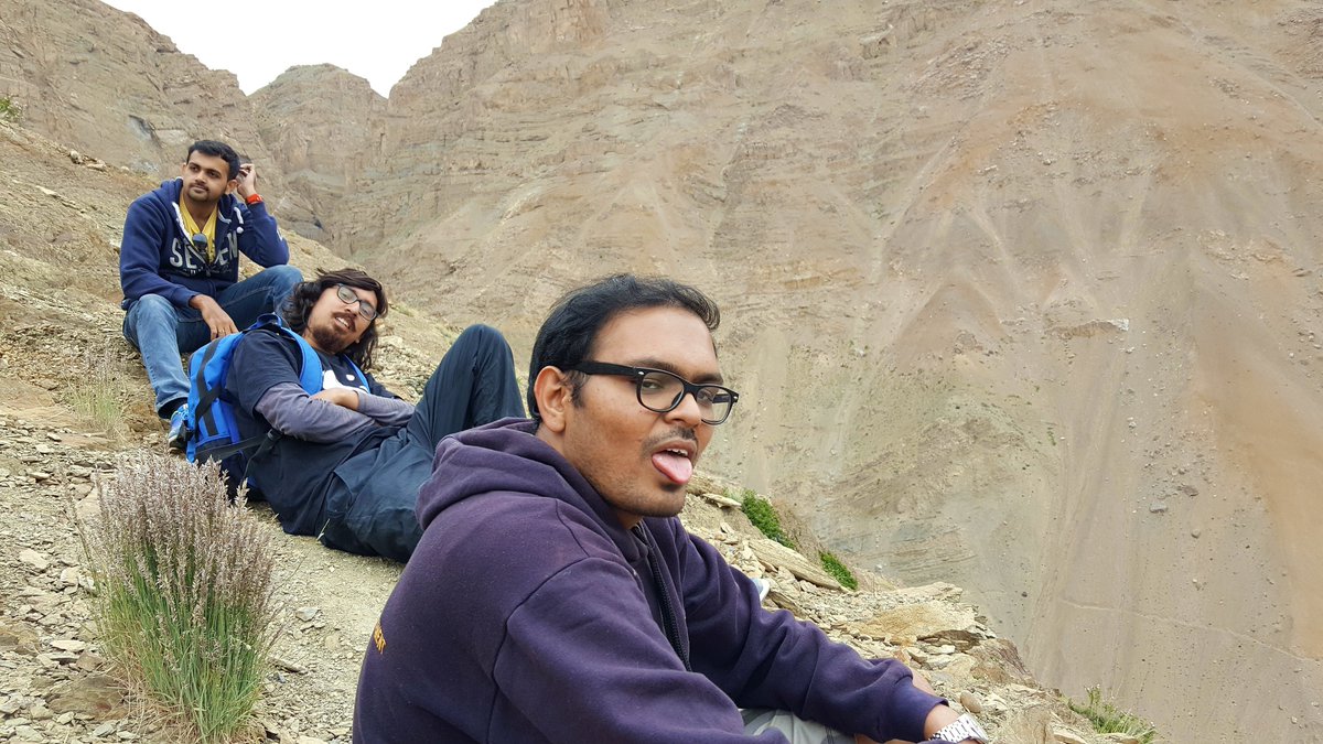 And this was us, exhausted after the 1st half of the mountaineering trek