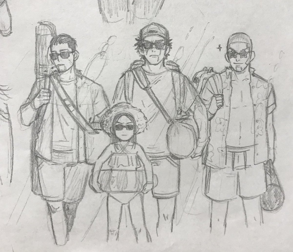 最近した落書きがゴールデンカムイ一色になってた。 