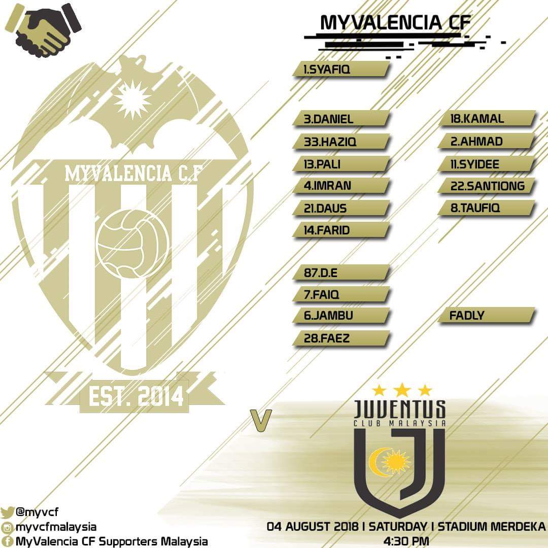 MyVCF's tweet photo. 🦇🇲🇾 Pasukan MyValencia CF akan Juventus Malaysia di Stadium Merdeka minggu ini.
amuntvalencia!!! 
. 
#valenciacf #valencianista #vcf #1919 #2014 #mestalla #amuntvcf #amuntvalencia #myvcf #amuntmyvalenciacf #laliga #viachers #vcfmestalla #somvcf #somfamilia #vcfmalaysia https://t.co/v0oAnXAL9c