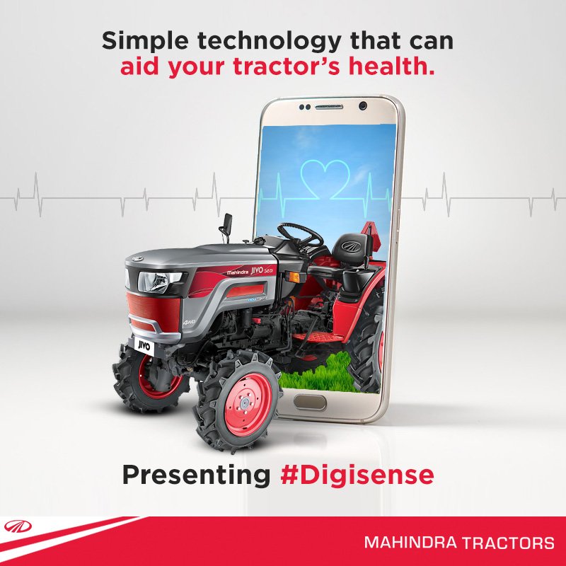 TractorMahindra's tweet photo. Be in complete control of your tractor. Keep tracking and receiving alerts about the tractor’s health with #Digisense https://t.co/YCSDuMZDtS