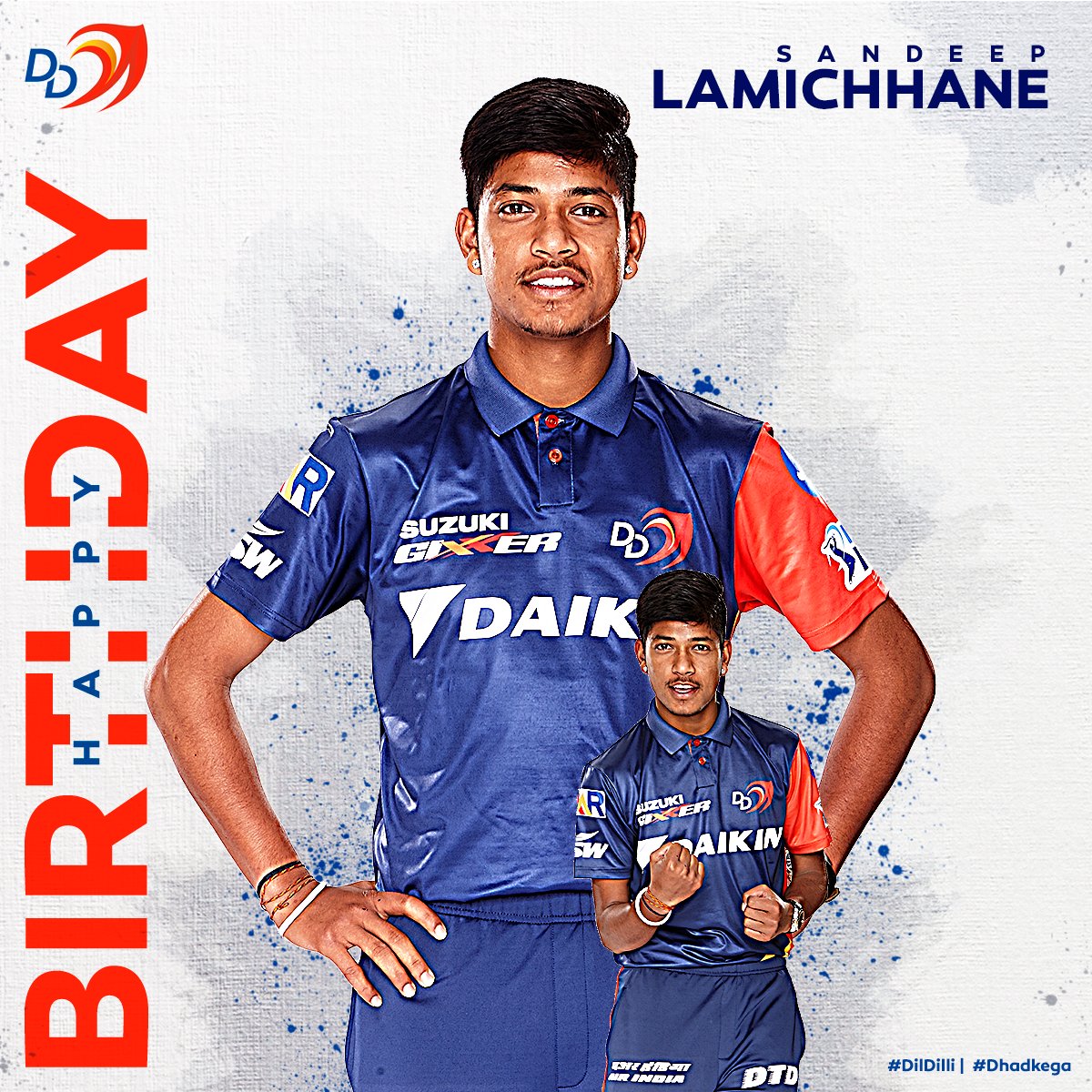 DelhiCapitals's tweet photo. It's Sandy-Day!

Join us in wishing @IamSandeep25, our teen sensation from Nepal🇳🇵, a very Happy Birthday! 🎉🎂

We have a small gift🎁 for all his fans today. Can you guess what it could be?

#DilDilli #Dhadkega https://t.co/fT5EclZNKm