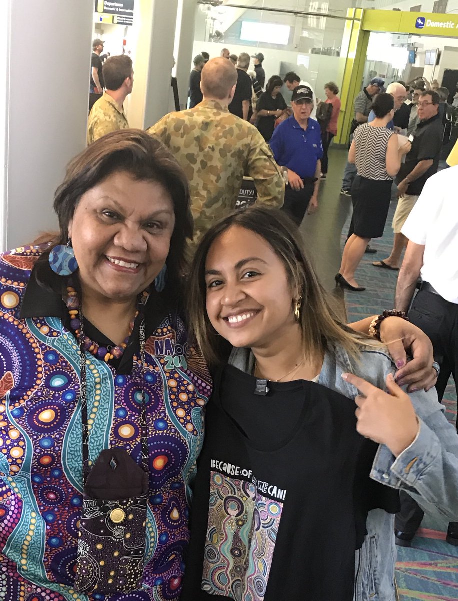 ChristineRoss6's tweet photo. As Territorians she is our fav daughter so always great to catch up with Jessica Mauboy when she pops home to Darwin NT. It was fabulous to present her with a t-shirt with the NAIDOC 2018 Theme: Because of Her, We Can. Jess is a fantastic role model for young Aboriginal people. https://t.co/mv3evjjRVR