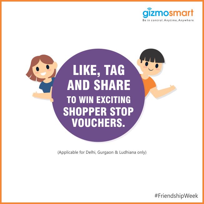 GizmoSmart's tweet image. This #FriensdhipDay,
Like, Tag and Share to Win exciting Shopper Stop Vouchers. 
To participate all you have to do is:
1. Like the post &amp;amp; page
2. Tag 10 of your friends
3. Share it on your timeline.
Note: Only applicable for Delhi, Gurgaon and Ludhiana
#FriendshipWeekContest