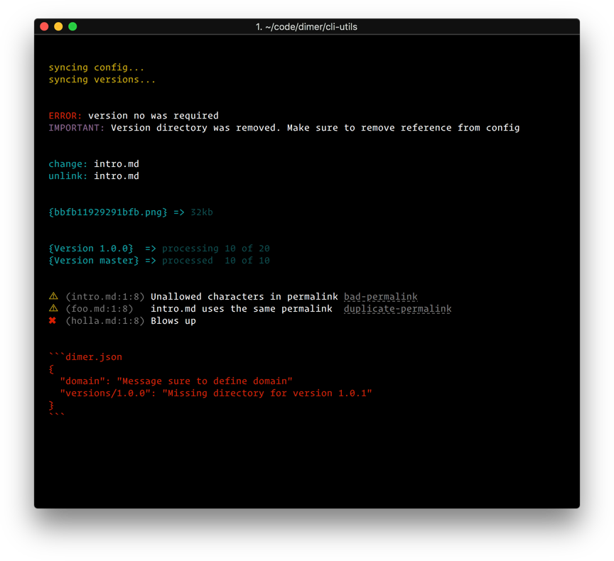 AmanVirk1's tweet photo. I love working on CLI UI. This one is for @dimerapp https://t.co/5zasy1QxX8