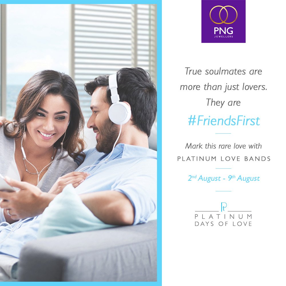 PNGJewellers's tweet image. This Friendship Day, celebrate with your loved one with Platinum Love Bands. Do something different! #PNGJewellers #FriendsFirst #PlatinumLoveBands #Pune