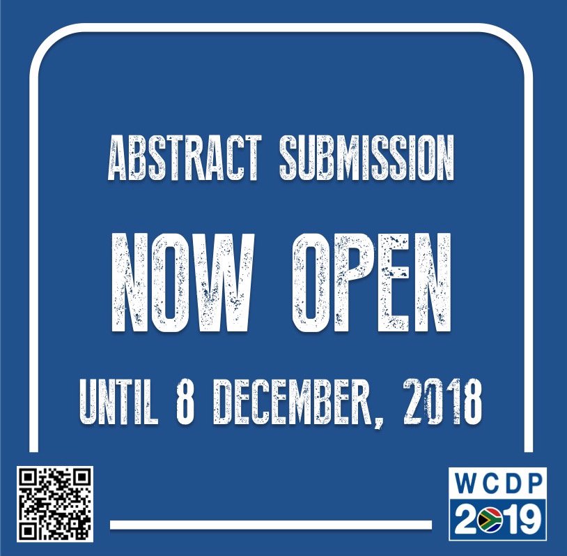 wcdp2025's tweet photo. The call for abstracts for #WCDP2019 is open.

Check out the conference themes and our abstract guidance here: 
https://t.co/S9mGLAbYNO https://t.co/ypVq6op8L1