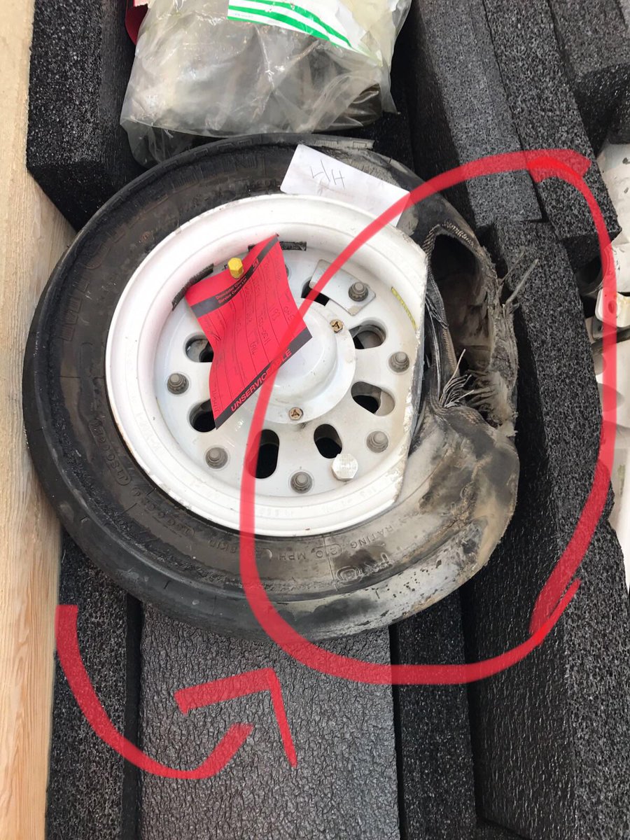 Bobshaw88's tweet photo. Leaked image - More proof of Chemtrails!!
This image shows a plane wheel with significant damage after accidental contact with chemical spray!
@Chemtrail_Watch @chemtrailreport @Chemtrail_UK @ChemtrailsNews #chemtrails #awareness #eyesopen https://t.co/M1kYmUPbIX