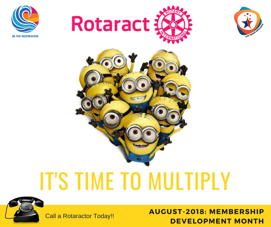 Rotaract3054's tweet photo. Happy August!!
It is the Membership Development Month @Rotary &amp; @rotaract 
Lets bring more people to join our family!!
#Rotary #rsamdio #positivethinking #Rotaract3054 https://t.co/UUKEs0c13P