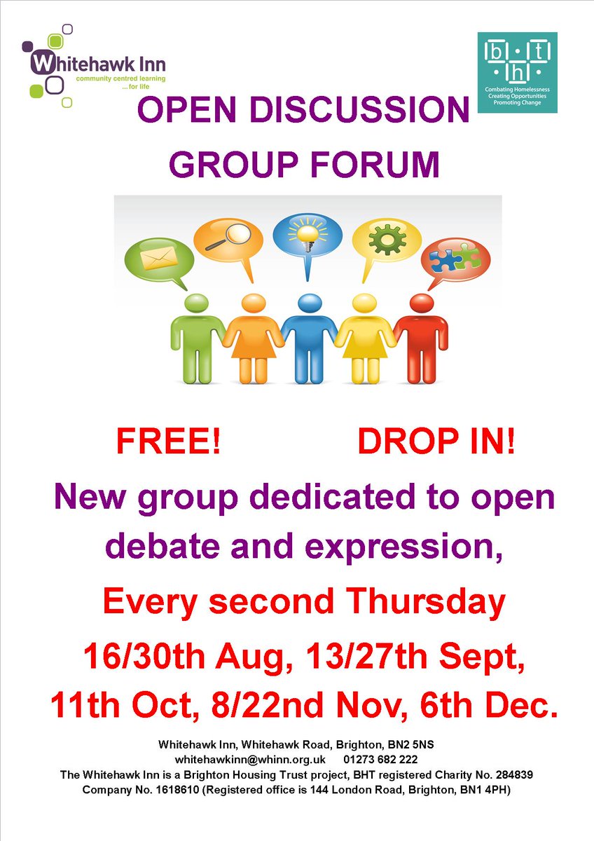 Check out our new FREE drop in Discussion Group details below....come along!