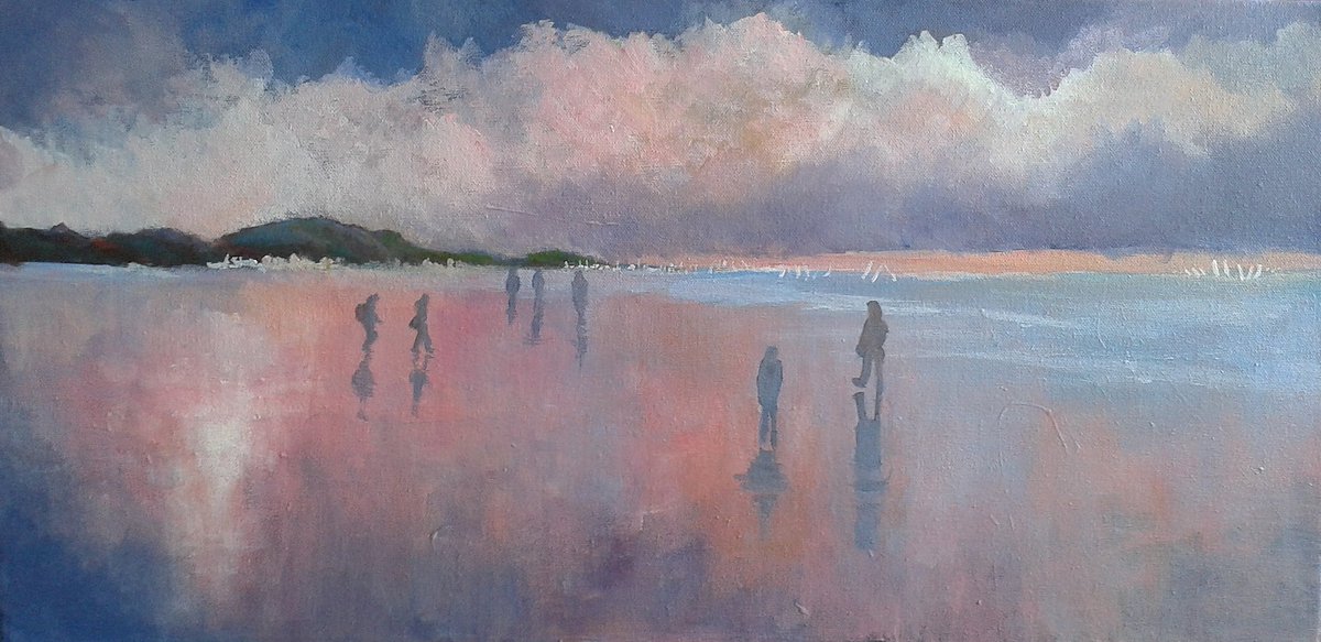 A new one for today - hope you like it. Happy August! #seascape #beaches #welshart #welshartists