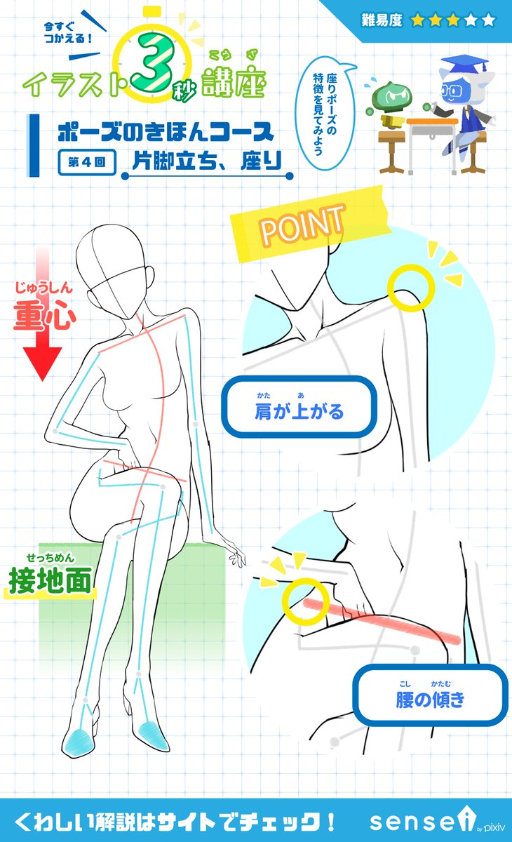 Pixiv描き方 Sensei V Twitter 座ったポーズの特徴を見てみましょう イラスト3秒講座 詳しくはこちら T Co Ewuow4fzsm Pixiv描き方 Sensei V Twitter 座ったポーズの特徴を見てみましょう イラスト3秒講座 詳しくはこちら T Co Ewuow4fzsm