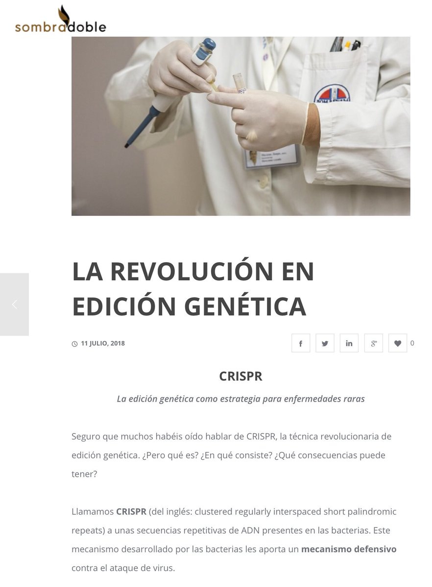 sombradoble's tweet photo. A estas alturas tenemos bastante clara
la importancia que está alcanzando
la tecnología #CRISPR
En nuestro #BlogSombradoble, una breve
explicación sobre qué es y qué implica
la edición genética y sus posibilidades en #EERR
https://t.co/s2ZTeQXCxk https://t.co/r9eP7IF2Db