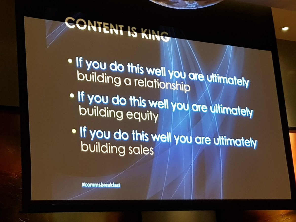 paullyv71's tweet photo. Content is king #commsbreakfast #marketing https://t.co/GCUnvfLEK3