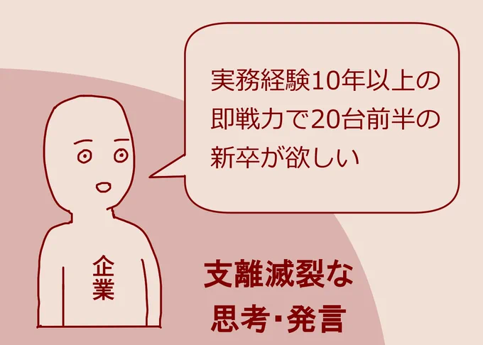 企業の支離滅裂な思考・発言 