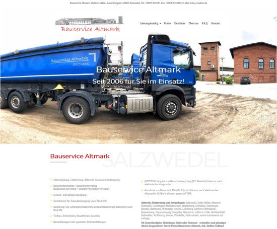 altmarkweb's tweet image. Bauservice Altmark – neue Webseite freigeschalten: cossbau.de
Bauservice Altmark ist Dienstleister im Baugewerbe für Abbruch und Recycling (nach BImSch), bietet Transportdienste (Schüttgut, Tieflader) und ist Ausbildungsbetrieb.
Webseite + Hosting: SYLSCH GmbH