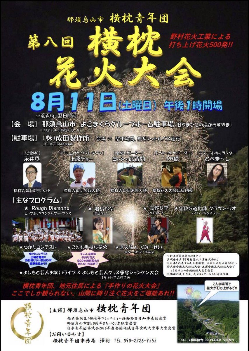 横枕花火大会 那須烏山市 栃木県 花火大会 お祭り イベントの場所や開催日程