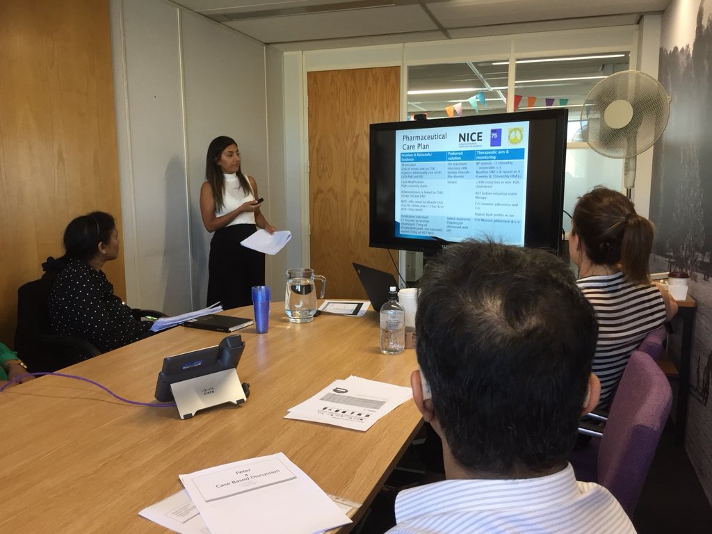 Rita_Shah08's tweet photo. Case based discussions #gppharmacists #cppecpgpe changing lives in practice, reducing risk of stroke https://t.co/kYFVa0tMdX