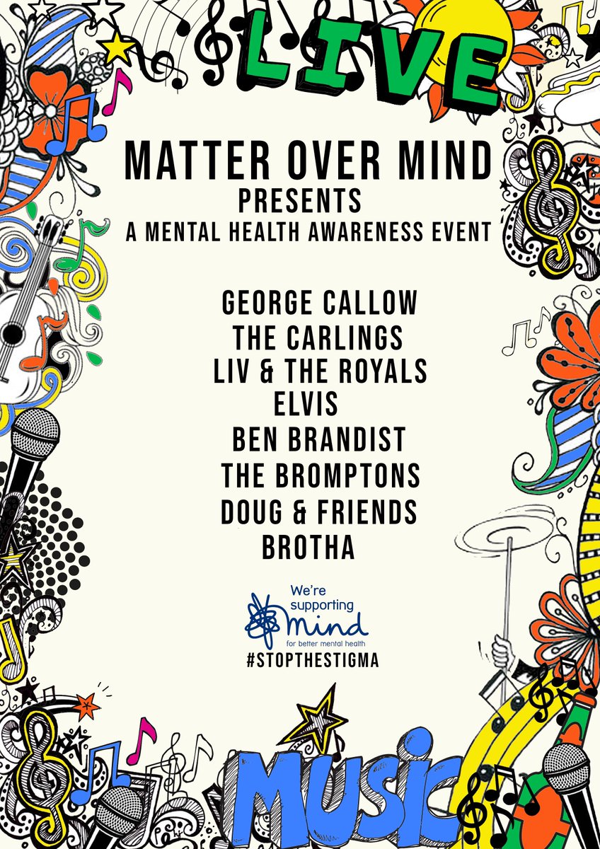 4matterovermind's tweet photo. Almost here......Saturday is the day!!! 

#matterovermind #stopthestigma #bedworth #Warwickshire #whitelion #MentalHealthMatters #MentalHealthAwareness  #mind #RETWEEET https://t.co/V0wCUA0BCM