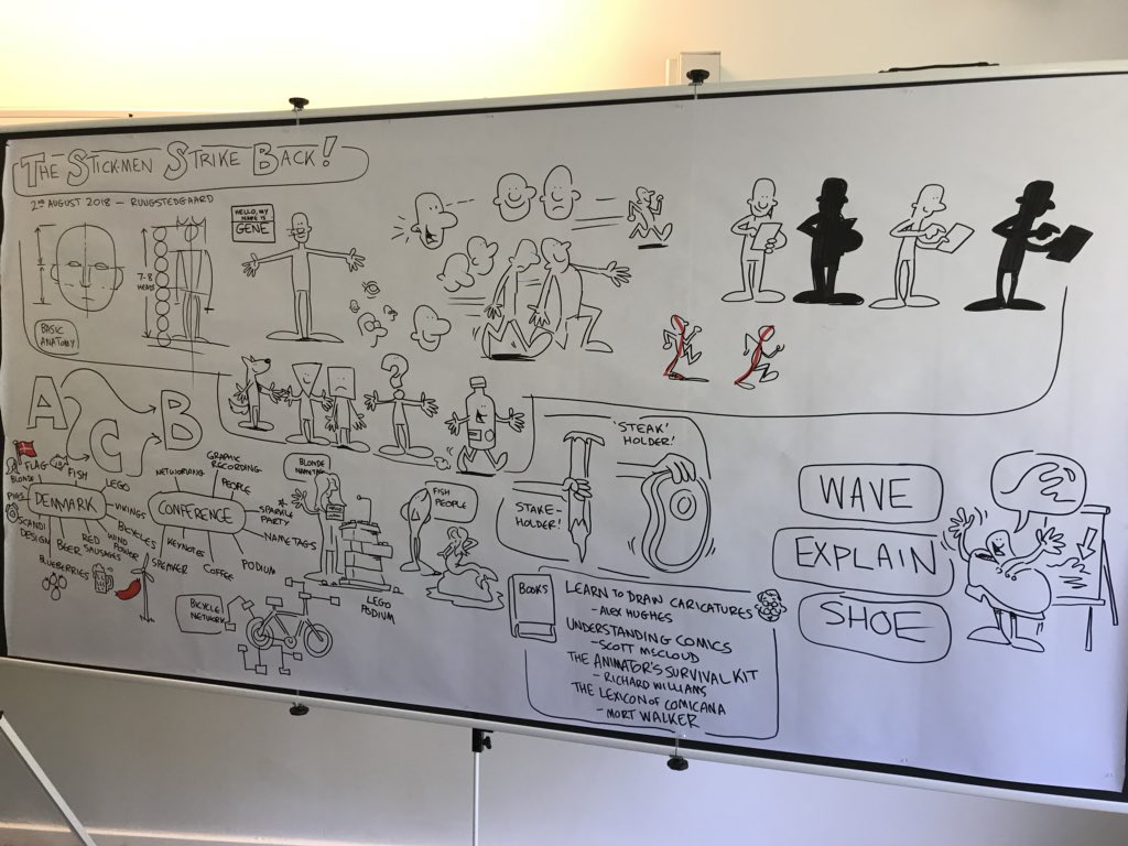 EngageVisually's tweet image. That was seriously cartoontastically useful, interesting &amp;amp; fun. Thank you fellas !!! @drawnalismMatt @drawnalismAlex #euviz2018
