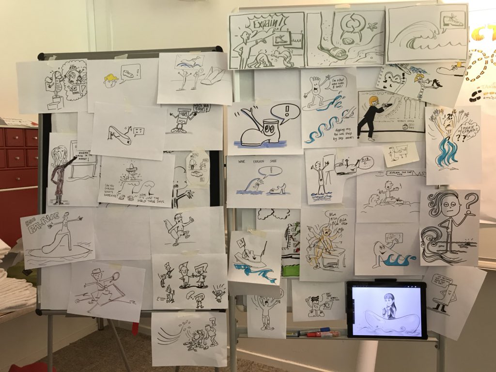 EngageVisually's tweet image. That was seriously cartoontastically useful, interesting &amp;amp; fun. Thank you fellas !!! @drawnalismMatt @drawnalismAlex #euviz2018