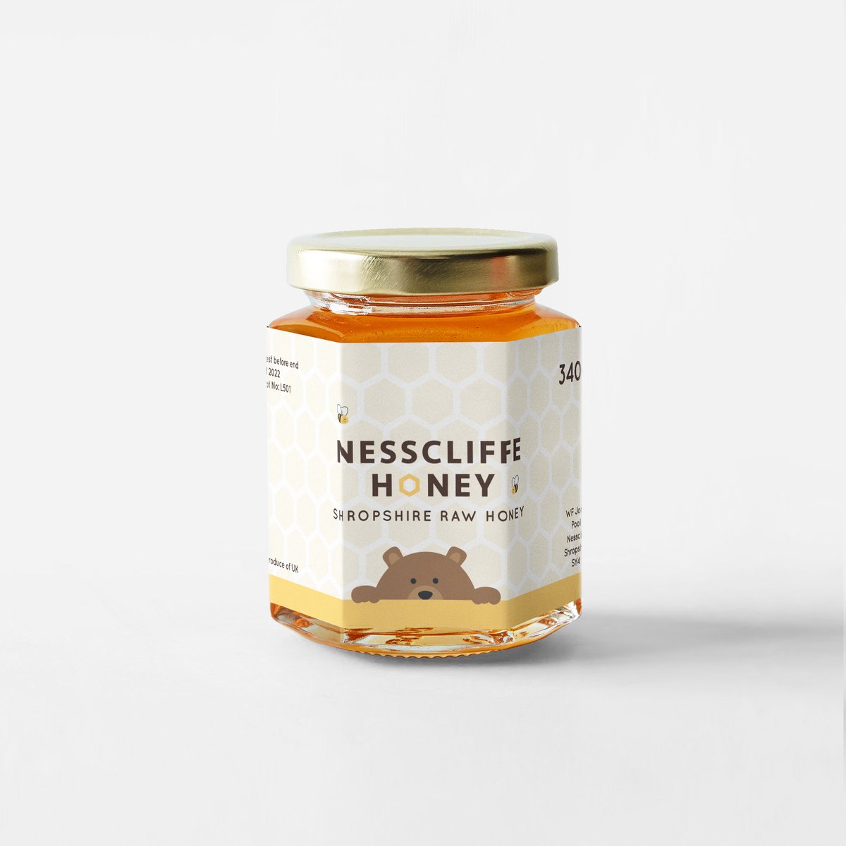 We're so pleased with these honey labels! 🐝 
Designed from scratch in-house and printed ready for #ShrewsburyFlowerShow next weekend #Design #Branding #Marketing #Honey #Shropshire