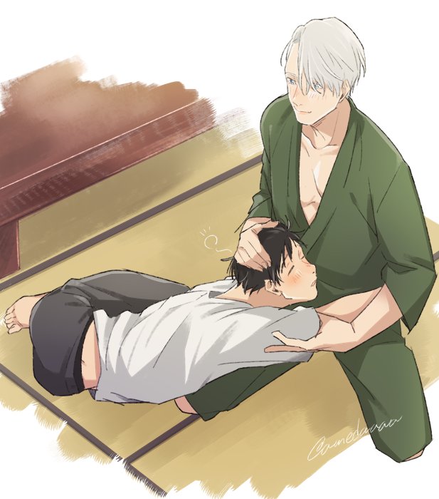 勝生勇利 ,ヴィクトル・ニキフォロフ 「部屋に戻ろう-ヴィク勇 」|アメダのイラスト