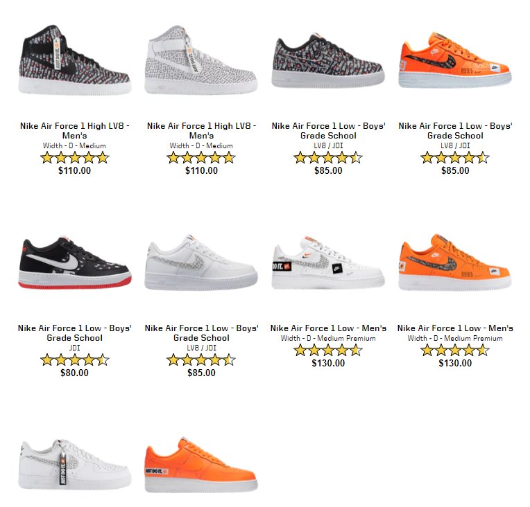 nike air force 1 just do it orange foot locker