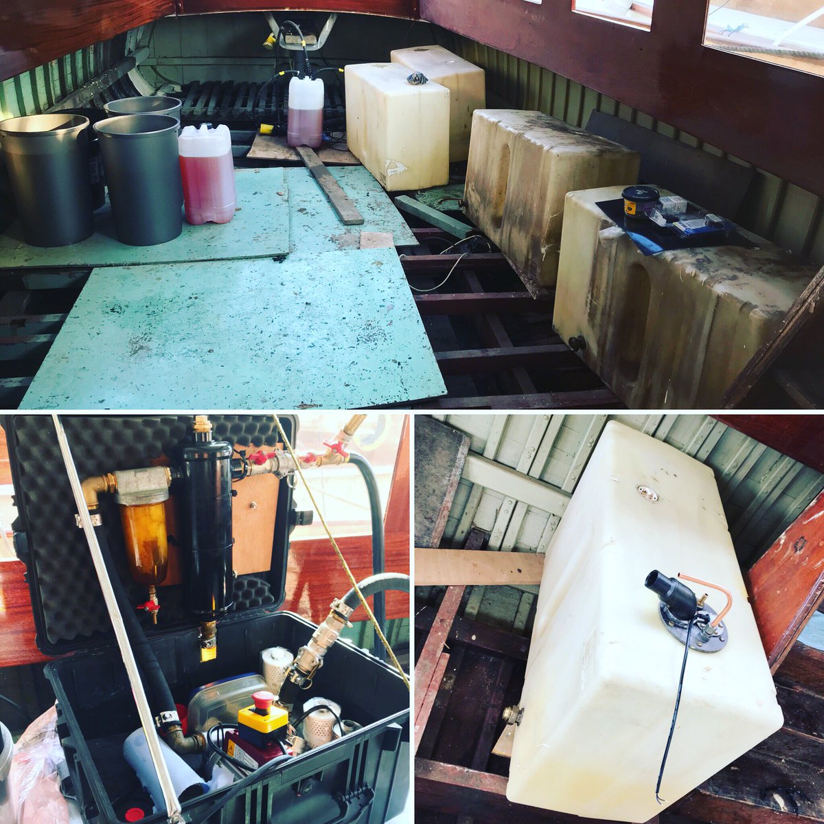 Breda1931's tweet photo. Bredaโs fuel system getting a full clean and re-fit by @parkermarineservices #fuelclean #dieselclean #fueltankclean #adls #dunkirklittleship https://t.co/2aPASLRcFI