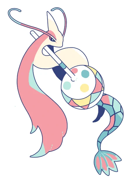 ミロカロスさま 昔のイラストをリメイク 