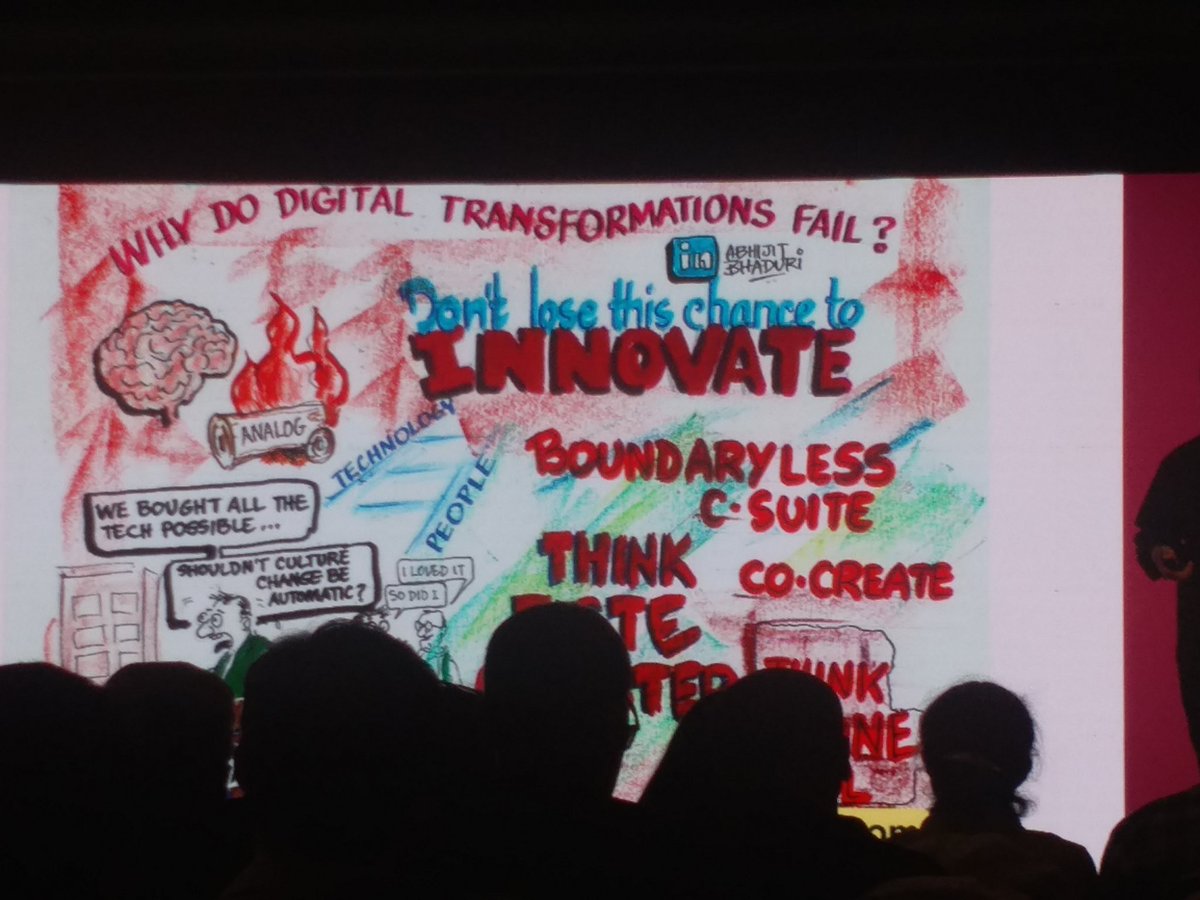 Gunjan_R1's tweet image. What organisations miss in their attempt to transform in this volatile, digitally immersed world...thank you for the brilliant talk @AbhijitBhaduri  #TECHR 2018