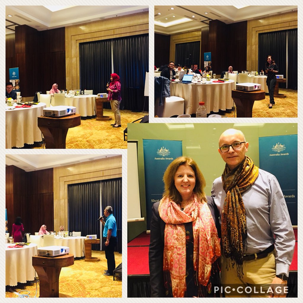 waperry's tweet photo. Final project #pitches, excellent achievements &amp; outcomes, a few words from @Austrade &amp; #AustralianEmbassy, then presentation of certificates, parting messages from @ralfmm &amp; I, thank you for our gifts &amp; you have all stepped up to the next level @AustraliaAwards #techscaleupid https://t.co/QyaL8J8v6x