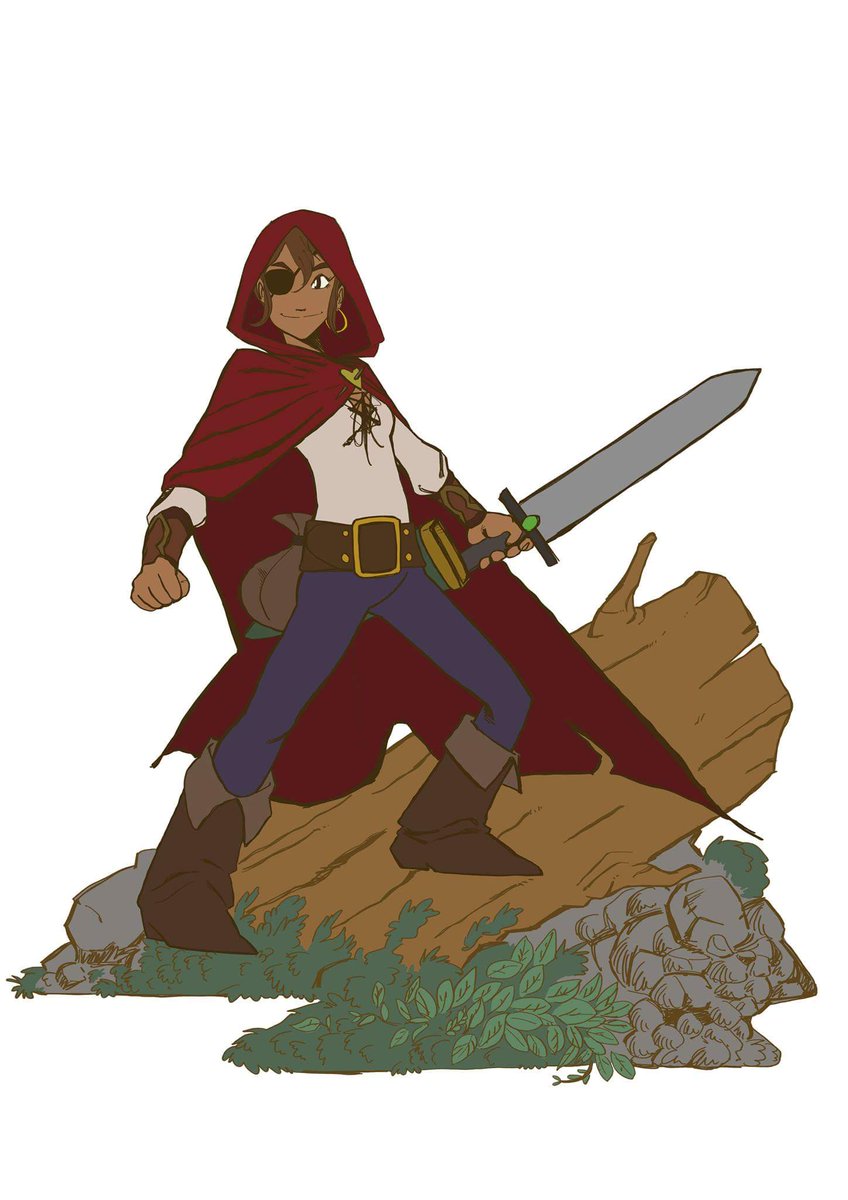 Drew an adventurer lady!! 
Inspired by something I saw on Steven Universe lol

#Art #illustration #lighting #adventurer #BadassChick #cloak #ComicArt #Fantasy #FantasyArt