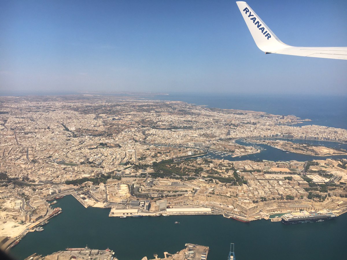 kelore33's tweet photo. A rather clever photo taken by my 7-year-old as we left #Malta @Ryanair https://t.co/35dGNzM8VL