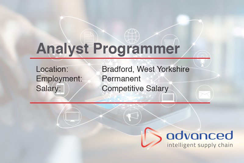 Advanced_Supply's tweet image. We have a brilliant opportunity to join our team in Bradford as an #AnalystProgrammer. Click below for more information on how to apply #JobVacancy #SoftwareDeveloper    
careers.advancedsupplychain.com/job/48970