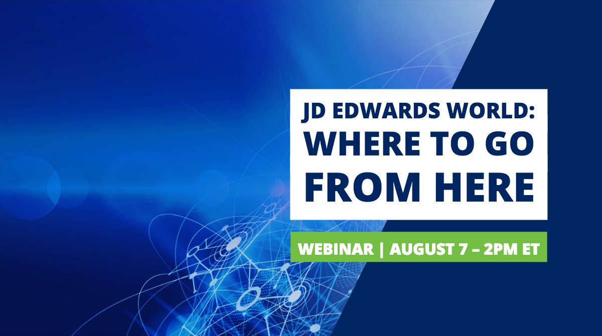 terillium's tweet image. Are you currently running #JDEWorld and conflicted of what to do next? If your are ready to figure out your future #ERProadmap, join us this coming Tuesday at 2PM ET, to to understand you options within the #Oracle family of products. To sign up: hubs.ly/H0ddr2L0