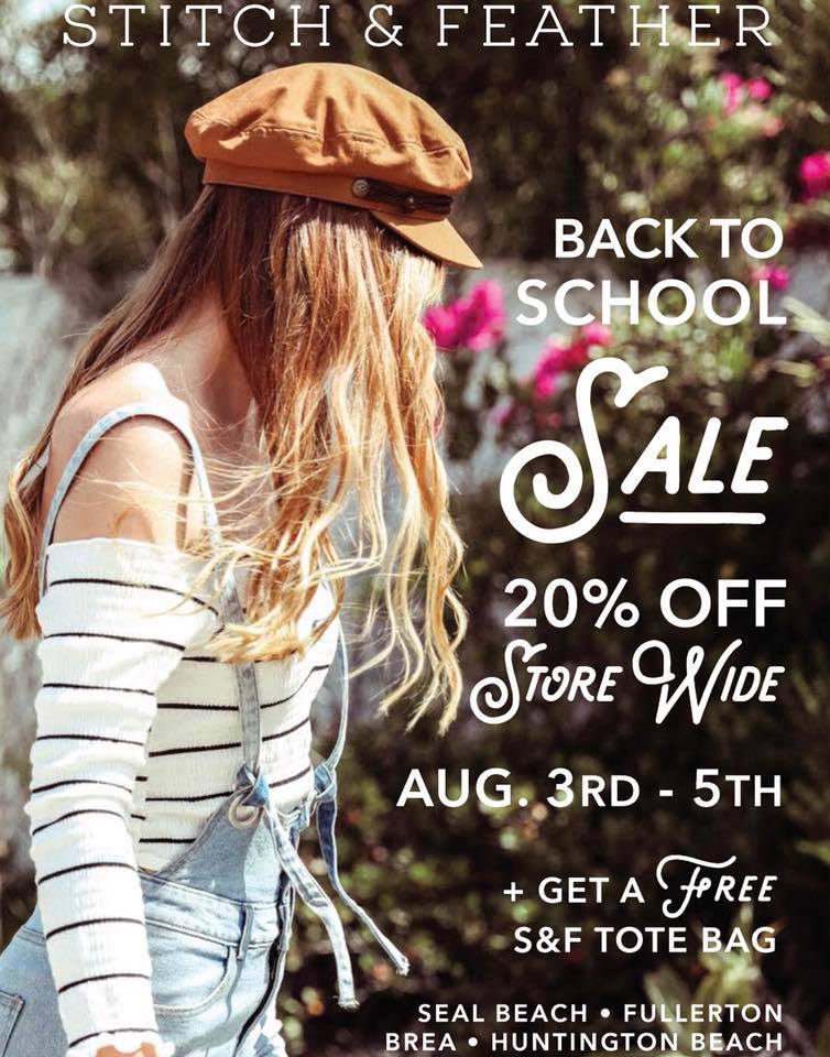Class is in session ladies ✨ Come get back to school ready with us this weekend #backtoschoolsale #stitchandfeather